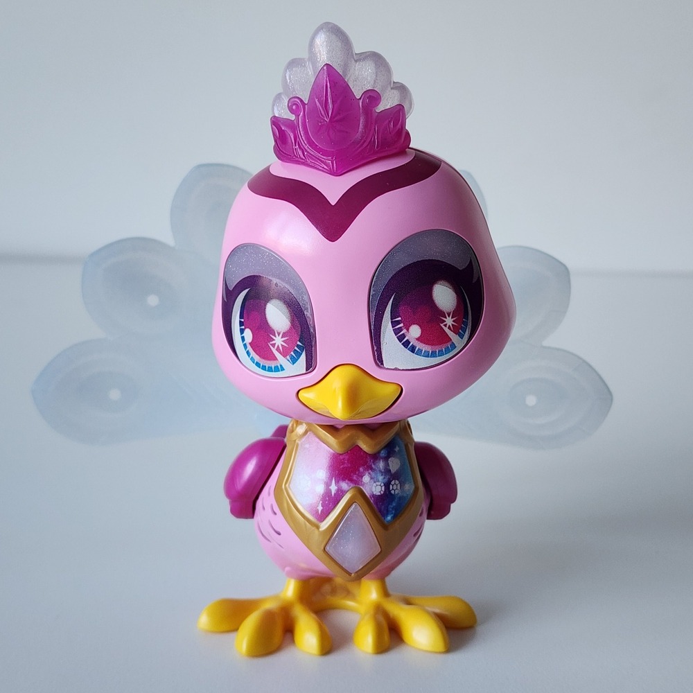 Magic Mixies Pixlings Piera Peacock Toy Pink Interactive Bird Sound Lights Tail